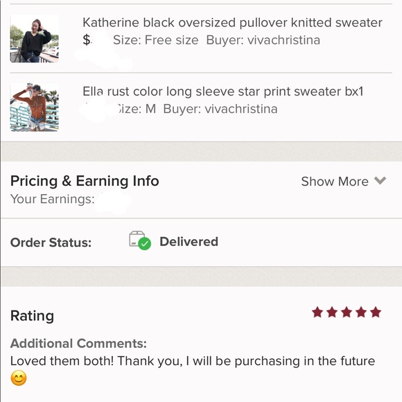 Ella rust color long sleeve star print sweater bx1 - Picture 7 of 7